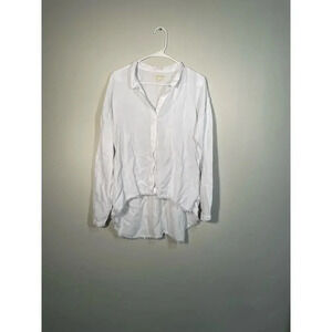 Cloth & Stone White‎ Chambray Button Down Long Sleeve Top